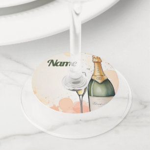 Etiqueta Para Taça De Vinho Festa de Animação a Anos
