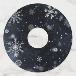 Etiqueta Para Taça De Vinho Flocos de neve