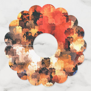 ETIQUETA PARA TAÇA DE VINHO FLORES DE JARDIM DE VERÃO