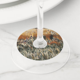 Etiqueta Para Taça De Vinho Geese e Duck Roam Art