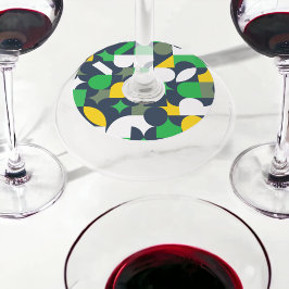 Etiqueta Para Taça De Vinho Geo Retro