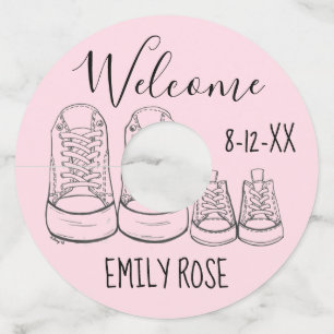 Etiqueta Para Taça De Vinho Grandes Calçados Calçados Chá Baptismo Natal