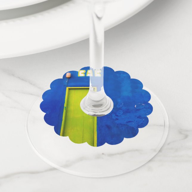 Etiqueta Para Taça De Vinho Horas felizes (Close Up)