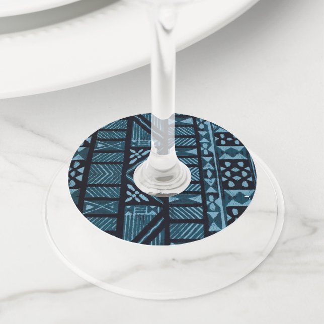 Etiqueta Para Taça De Vinho Impressão havaiano (Close Up)