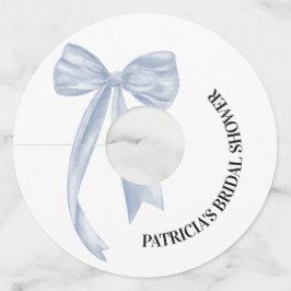 Etiqueta Para Taça De Vinho Laço Azul Desbotado Ela Está Indo ao Altar Chá de 