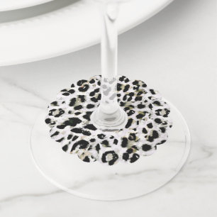 Etiqueta Para Taça De Vinho Leopardo - impressão de animal impressão