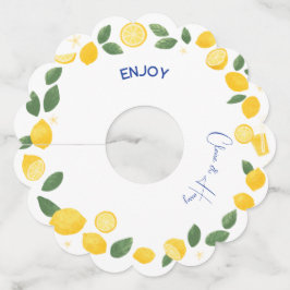 Etiqueta Para Taça De Vinho Limão simples personaliza a etiqueta de vinho