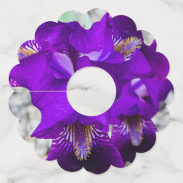 Etiqueta Para Taça De Vinho Linda íris roxa