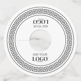 Etiqueta Para Taça De Vinho Logotipo corporativo clássico preto e branco