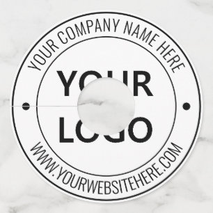 Etiqueta Para Taça De Vinho Logotipo personalizado e etiqueta de vidro de text