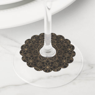 Etiqueta Para Taça De Vinho Luxury Mandala 3