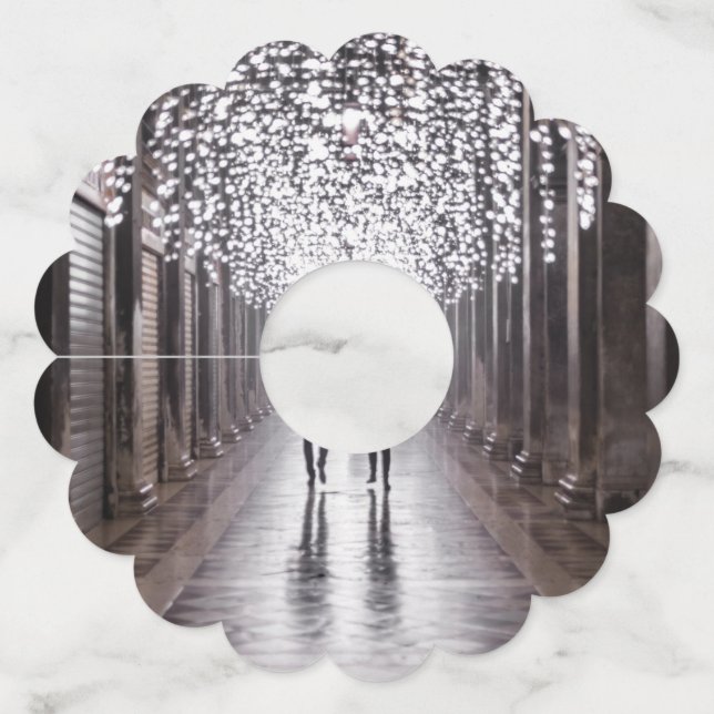 Etiqueta Para Taça De Vinho Luz, sombras e simetria - sepia (Verso)