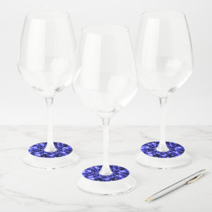 Etiqueta Para Taça De Vinho Luzes brilhantes azuis