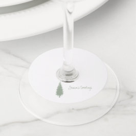 Etiqueta Para Taça De Vinho Natal das Árvores da Madeira