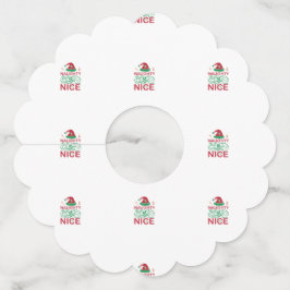 Etiqueta Para Taça De Vinho  Naughty or Nice Christmas Frogs with Santa Design