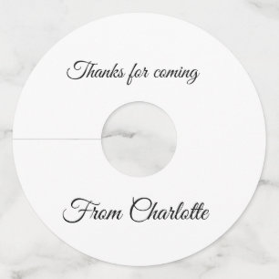 Etiqueta Para Taça De Vinho obrigado por vir adicionar nome mensagem de texto 