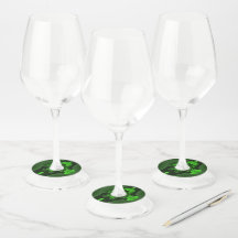 Onda Espiral Verde Escuro e Lima