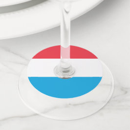 Etiqueta Para Taça De Vinho pavilhão luxemburguês