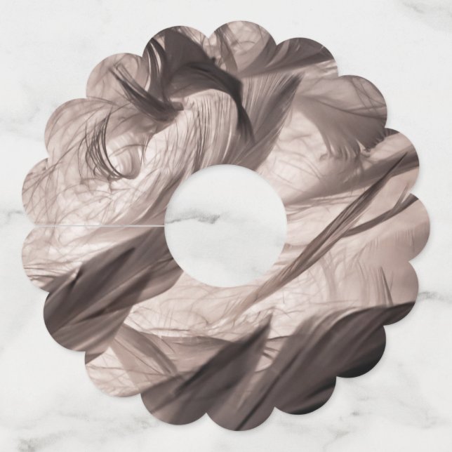 Etiqueta Para Taça De Vinho Penas (Verso)