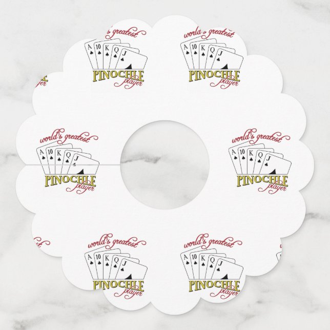 Etiqueta Para Taça De Vinho Pinochle Player (Frente)