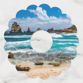 Etiqueta Para Taça De Vinho Pointe des Chateaux, Grande-Terre, Guadalupe