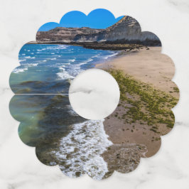 Etiqueta Para Taça De Vinho Praia em Puerto Piramides, Argentina