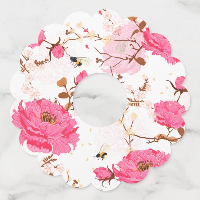 Etiqueta Para Taça De Vinho primavera (Frente)