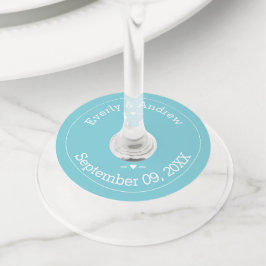 Etiqueta Para Taça De Vinho Qualquer Casamento de Cores Personalizado