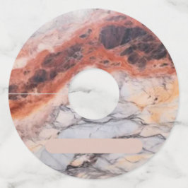 Etiqueta Para Taça De Vinho Simulated Marble Round Paper Wine Glass Tags