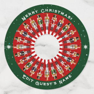 Etiqueta Para Taça De Vinho Soldados Festivos De Brinquedos