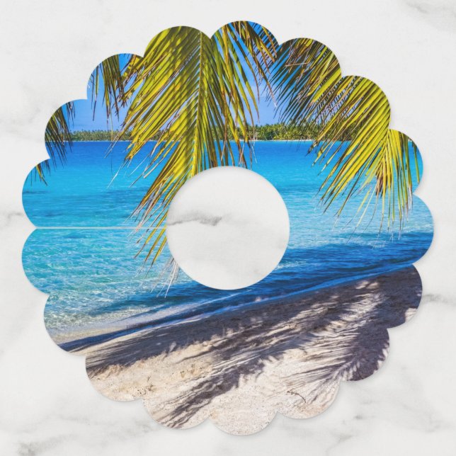 Etiqueta Para Taça De Vinho Sombras na praia (Verso)