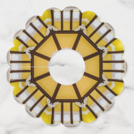 Etiqueta Para Taça De Vinho Teto decorado na estação de Tóquio