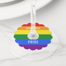 Texto personalizado Marcas de vidro do Rainbow Fla