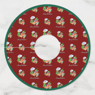 Etiqueta Para Taça De Vinho Um Feliz Natal em Sunshade e Tree