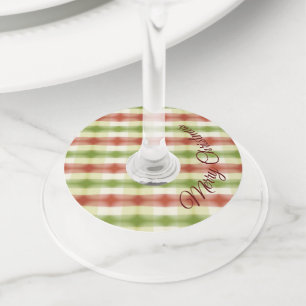 Etiqueta Para Taça De Vinho Vermelho e Verde