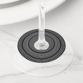 Etiqueta Para Taça De Vinho Vinil de cinza e preto