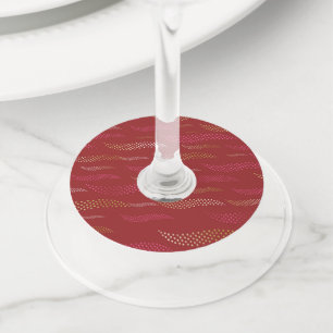 Etiqueta Para Taça De Vinho Waves Tiger (padrão estilizado) 8