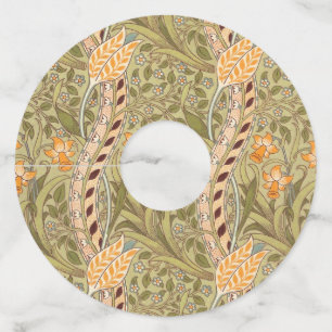 Etiqueta Para Taça De Vinho William Morris Daffodil Garden Flower Classic Bota