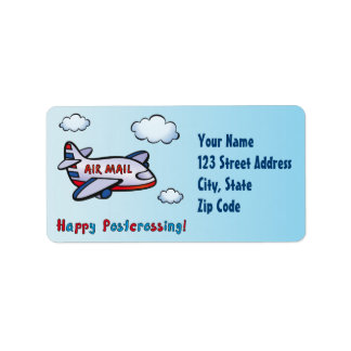 Etiqueta Parabéns! - Correio aéreo.