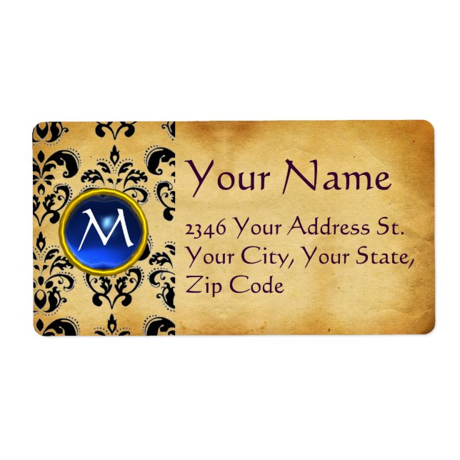 ETIQUETA PARCHMENT DAMASK GEM (Frente)