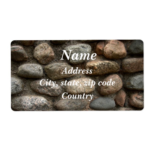 Etiqueta Parede de pedra (Frente)