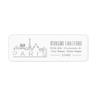 Paris, França Estilizou Skyline |