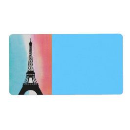 Etiqueta Paris França Torre Eiffel Festa de Aniversário Paz