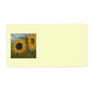 Etiqueta Paris' Yellow Sunflower Shipping Label