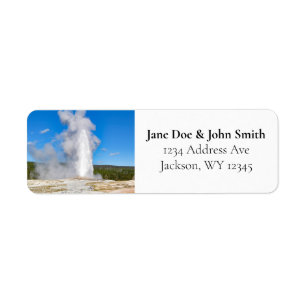 Etiqueta Parque Nacional de Yellowstone, velho e fiel