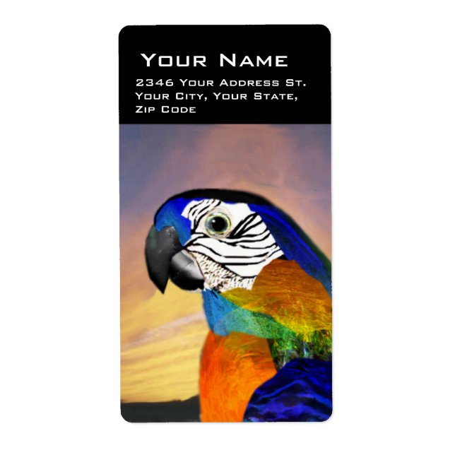 ETIQUETA PARROGAS/ARA AZUL (Frente)