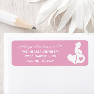 Etiqueta Parteira Linda Doula OBGYN Endereço de Devolução R
