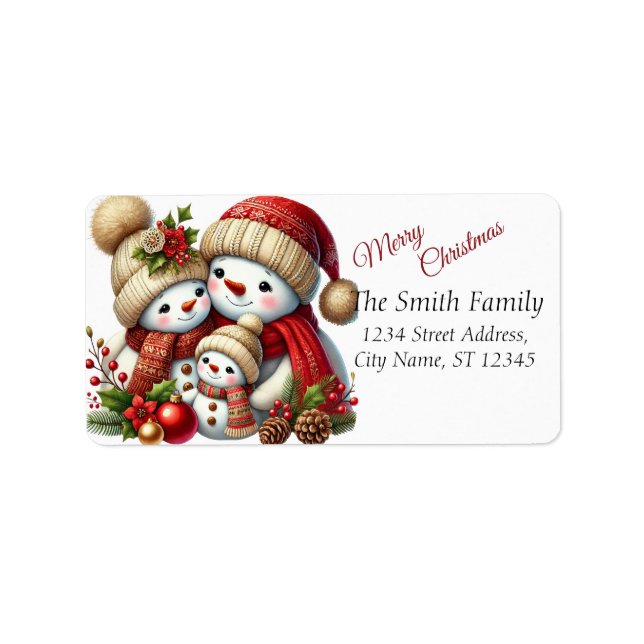 Etiqueta Partido de Natal Elegante Moderno (Frente)