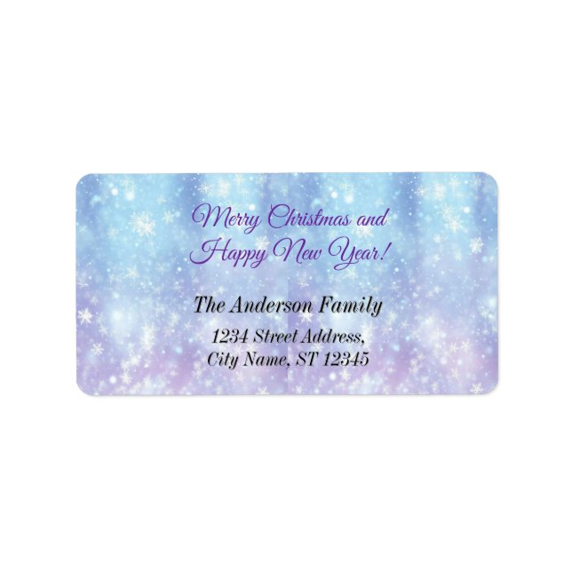 Etiqueta Partido de Natal Elegante Moderno (Frente)