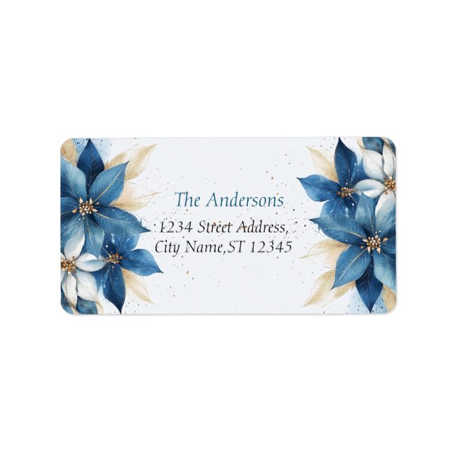 Etiqueta Partido de Natal Elegante Moderno (Frente)